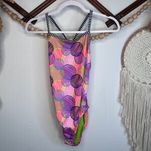Dolfin Uglies Vibrant Pattern Competitve One Piece Swimsuit